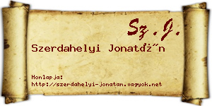 Szerdahelyi Jonatán névjegykártya